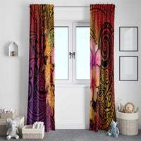Hawaiian Hibiscus Turtle Tribal Polynesian Pattern Window Curtain Colorful Color LT03 - Polynesian Pride