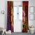 Hawaiian Hibiscus Turtle Tribal Polynesian Pattern Window Curtain Colorful Color