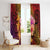 Hawaiian Hibiscus Turtle Tribal Polynesian Pattern Window Curtain Colorful Color