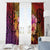 Hawaiian Hibiscus Turtle Tribal Polynesian Pattern Window Curtain Colorful Color