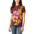 Hawaiian Hibiscus Turtle Tribal Polynesian Pattern Women Polo Shirt Colorful Color