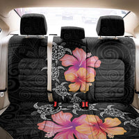Hawaiian Hibiscus Turtle Tribal Polynesian Pattern Back Car Seat Cover Black Color LT03 - Polynesian Pride