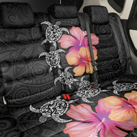Hawaiian Hibiscus Turtle Tribal Polynesian Pattern Back Car Seat Cover Black Color LT03 - Polynesian Pride