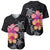 Hawaiian Hibiscus Turtle Tribal Polynesian Pattern Baseball Jersey Black Color