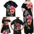 Hawaiian Hibiscus Turtle Tribal Polynesian Pattern Family Matching Off Shoulder Maxi Dress and Hawaiian Shirt Black Color