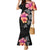 Hawaiian Hibiscus Turtle Tribal Polynesian Pattern Mermaid Dress Black Color