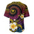 Hawaiian Plumeria Turtle Tribal Spiral Polynesian Tattoo Baseball Jersey Fanciful Color