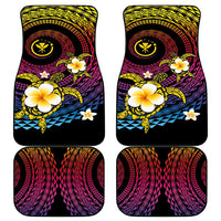 Hawaiian Plumeria Turtle Tribal Spiral Polynesian Tattoo Car Mats Fanciful Color LT03 - Polynesian Pride