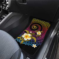Hawaiian Plumeria Turtle Tribal Spiral Polynesian Tattoo Car Mats Fanciful Color LT03 - Polynesian Pride