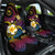 Hawaiian Plumeria Turtle Tribal Spiral Polynesian Tattoo Car Seat Cover Fanciful Color