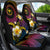 Hawaiian Plumeria Turtle Tribal Spiral Polynesian Tattoo Car Seat Cover Fanciful Color