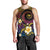 Hawaiian Plumeria Turtle Tribal Spiral Polynesian Tattoo Men Tank Top Fanciful Color