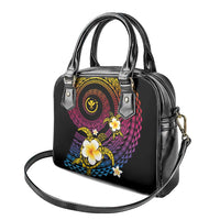 Hawaiian Plumeria Turtle Tribal Spiral Polynesian Tattoo Shoulder Handbag Fanciful Color LT03 - Polynesian Pride