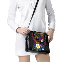 Hawaiian Plumeria Turtle Tribal Spiral Polynesian Tattoo Shoulder Handbag Fanciful Color LT03 - Polynesian Pride