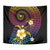 Hawaiian Plumeria Turtle Tribal Spiral Polynesian Tattoo Tapestry Fanciful Color