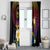 Hawaiian Plumeria Turtle Tribal Spiral Polynesian Tattoo Window Curtain Fanciful Color