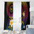 Hawaiian Plumeria Turtle Tribal Spiral Polynesian Tattoo Window Curtain Fanciful Color