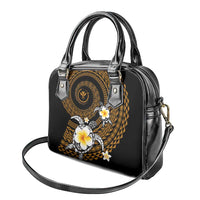 Hawaiian Plumeria Turtle Tribal Spiral Polynesian Tattoo Shoulder Handbag Gold Color LT03 - Polynesian Pride