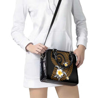 Hawaiian Plumeria Turtle Tribal Spiral Polynesian Tattoo Shoulder Handbag Gold Color LT03 - Polynesian Pride