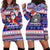 Custom American Samoa Christmas Hoodie Dress Samoan Coat of Arms and Cool Santa Ornament Style LT03 - Polynesian Pride