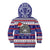 Custom American Samoa Christmas Kid Hoodie Samoan Coat of Arms and Cool Santa Ornament Style LT03 - Polynesian Pride