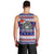 Custom American Samoa Christmas Men Tank Top Samoan Coat of Arms and Cool Santa Ornament Style LT03 - Polynesian Pride