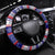 Custom American Samoa Christmas Steering Wheel Cover Samoan Coat of Arms and Cool Santa Ornament Style