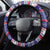 Custom American Samoa Christmas Steering Wheel Cover Samoan Coat of Arms and Cool Santa Ornament Style