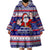 Custom American Samoa Christmas Wearable Blanket Hoodie Samoan Coat of Arms and Cool Santa Ornament Style LT03 - Polynesian Pride