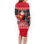 Papua New Guinea Christmas Family Matching Long Sleeve Bodycon Dress and Hawaiian Shirt Santa With Flag Of PNG Polynesian Tribal Xmas Vibe LT03 - Polynesian Pride