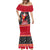 Papua New Guinea Christmas Mermaid Dress Santa With Flag Of PNG Polynesian Tribal Xmas Vibe LT03 - Polynesian Pride