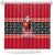 Papua New Guinea Christmas Shower Curtain Santa With Flag Of PNG Polynesian Tribal Xmas Vibe LT03 Red - Polynesian Pride