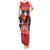 Papua New Guinea Christmas Tank Maxi Dress Santa With Flag Of PNG Polynesian Tribal Xmas Vibe LT03 Women Red - Polynesian Pride