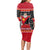 Custom Papua New Guinea Christmas Long Sleeve Bodycon Dress Santa With Flag Of PNG Polynesian Tribal Xmas Vibe LT03 - Polynesian Pride