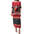 Custom Papua New Guinea Christmas Puletasi Santa With Flag Of PNG Polynesian Tribal Xmas Vibe LT03 Long Dress Red - Polynesian Pride