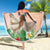 Woman Polynesian Tattoos Beach Blanket Tropical Flower - Peach Fuzz Color