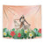 Woman Polynesian Tattoos Tapestry Tropical Flower - Peach Fuzz Color