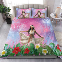 Woman Polynesian Tattoos Bedding Set Tropical Flower - Sweets Vibrant Color LT03 - Polynesian Pride