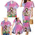 Woman Polynesian Tattoos Family Matching Mermaid Dress and Hawaiian Shirt Tropical Flower - Sweets Vibrant Color