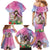 Woman Polynesian Tattoos Family Matching Mermaid Dress and Hawaiian Shirt Tropical Flower - Sweets Vibrant Color