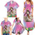 Woman Polynesian Tattoos Family Matching Summer Maxi Dress and Hawaiian Shirt Tropical Flower - Sweets Vibrant Color