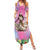 Woman Polynesian Tattoos Family Matching Summer Maxi Dress and Hawaiian Shirt Tropical Flower - Sweets Vibrant Color