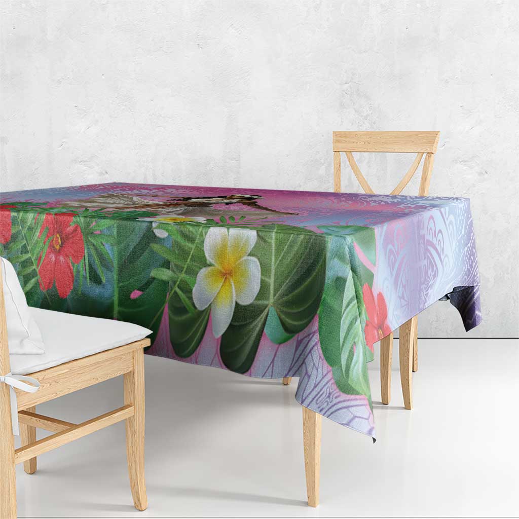 Woman Polynesian Tattoos Tablecloth Tropical Flower - Sweets Vibrant Color LT03 - Polynesian Pride