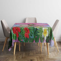 Woman Polynesian Tattoos Tablecloth Tropical Flower - Sweets Vibrant Color LT03 - Polynesian Pride