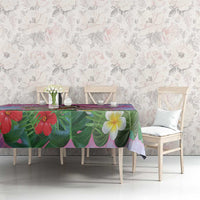 Woman Polynesian Tattoos Tablecloth Tropical Flower - Sweets Vibrant Color LT03 - Polynesian Pride