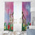 Woman Polynesian Tattoos Window Curtain Tropical Flower - Sweets Vibrant Color