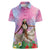 Woman Polynesian Tattoos Women Polo Shirt Tropical Flower - Sweets Vibrant Color