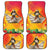 Woman Polynesian Tattoos Car Mats Tropical Flower - Vibrant Hot Color