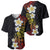 Plumeria Baseball Jersey Polynesian Tribal Frangipani Sunset