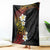 Plumeria Blanket Polynesian Tribal Frangipani Sunset